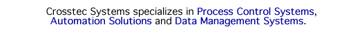 Crosstec Systems - Process Control, Automation, and Data Management Systems.